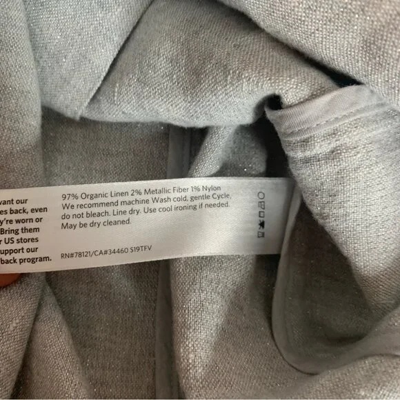 NWT Eileen fisher gray linen Blazer Size XS Petite - Picture 9 of 13